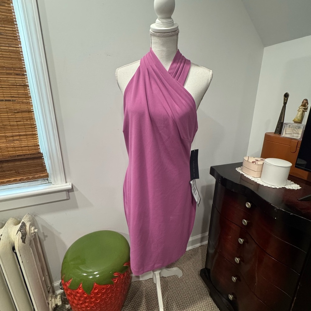Elegant Lilac  Halter  Dress
